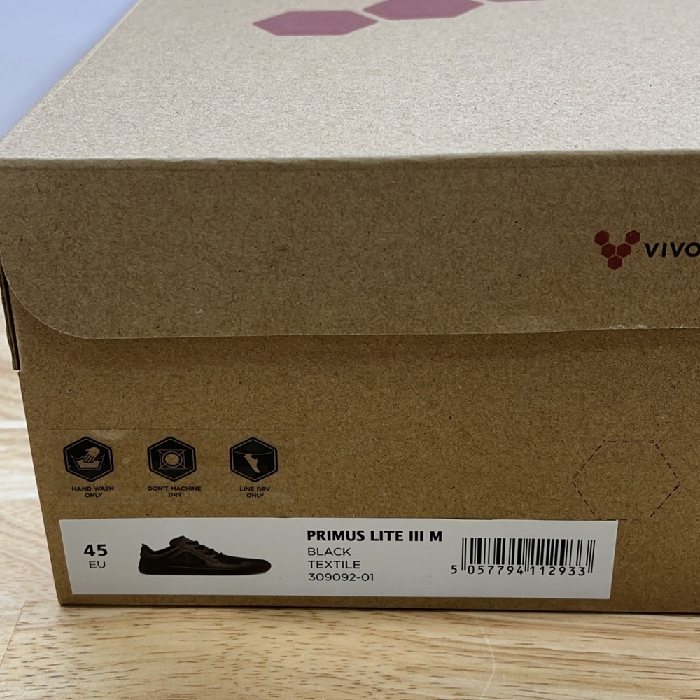 Vivobarefoot 309092-01 Mens EUR 45‎ Primus Lite III Obsidian Textile Shoes - Picture 11 of 11